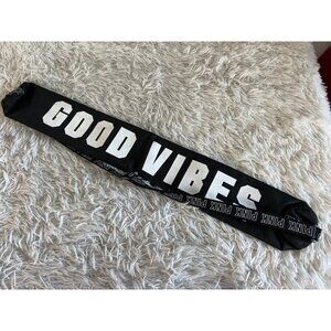 VS pink “Good Vibes” sling bag cooler for cans black & white logo strap NWOT